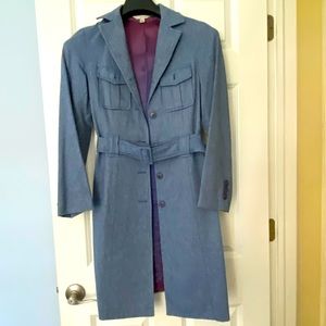 Stylish trench coat.